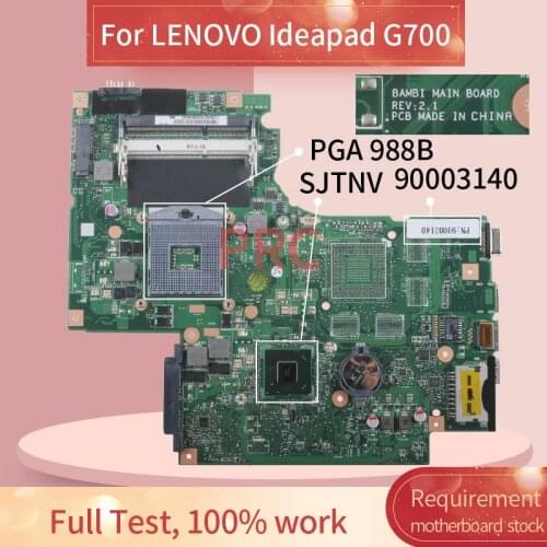 90003140 Laptop motherboard For LENOVO Ideapad G700 Notebook Mainboard BAMBI SJTNV HM70 DDR3