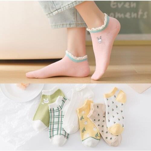 Rabbit animal print cute socks calcetines funny sock japanese fashion sokken women designer street style cotton harajuku meias