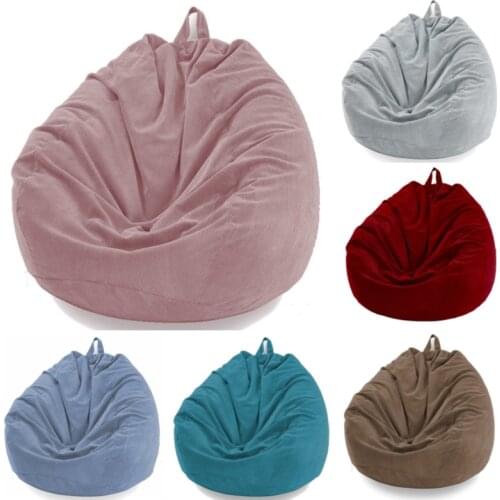 New Soft Curdoroy Bean Bag Cover Lazy Bean Bag Without Filler Couch Cover Tatami