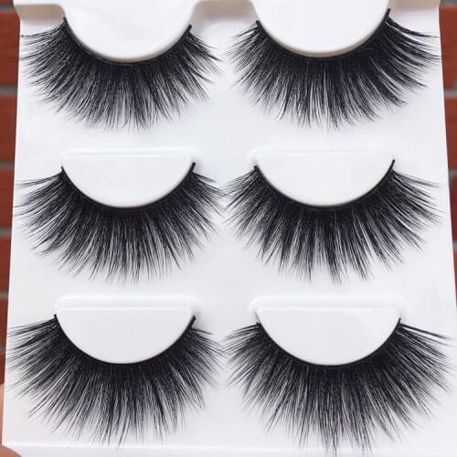 New 3D Mink False Eyelashes High Quality 0.07 Wool Soft Fake Eyelashes Exaggerated Long Thick Realistic Cross Performance Lashes