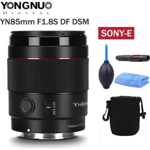 Yongnuo YN85mm F1.8S DF DSM Len AF MF Focus Mode Large Aperture Camera Lens for Sony E mount Camera A9 A7RII A7II A6600 A6500