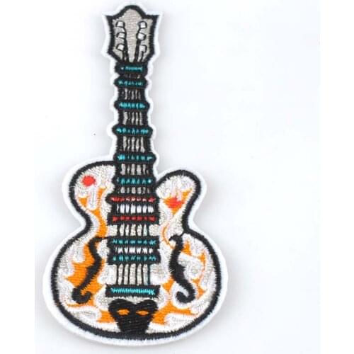 2pcs sequins guitar patch Made of Cloth iron on patches ironing applique clothes scarf embroidery DIY accessories cp1803