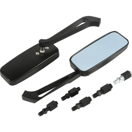 Motorcycle 8mm 10mm Rectangle Mirrors Rear view Side Mirrors For Honda Yamaha Kawasaki Street Sports Bike Chopper Cruiser