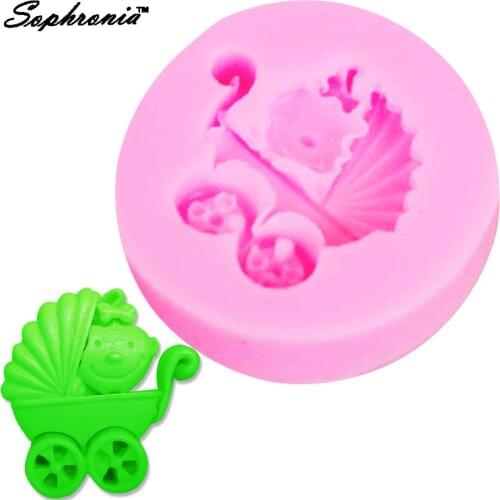 Sophronia DIY Baby Stroller Car 1pcs UV Resin Silicone Mould Dried Resin Decorative Craft DIY Mold Epoxy Resin Molds M054