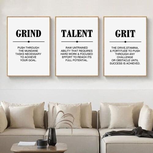 Modern Inspirational Word Canvas Painting Nordic Quote Art Poster Prints Living Room Office Decorative Picture Home Wall Decor