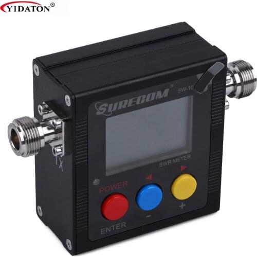 NEW SURECOM SW-102 125MHz~525MHz N connector Digital VHF/UHF with Frequency Power&SWR Meter For Car Radio Transceiver SW102