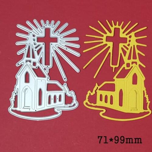 Luminous Cross Church Metal Cutting Dies For Stamp Scrapbooking Stencil DIY Paper Album Card Decor Embossing 2021 New