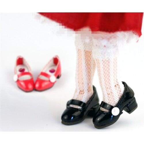 Blythes doll shoes are suitable for 1/6 size OB11 doll 1/12 stylish new all-match button-ups Mary Jane heels Watermelon Red etc