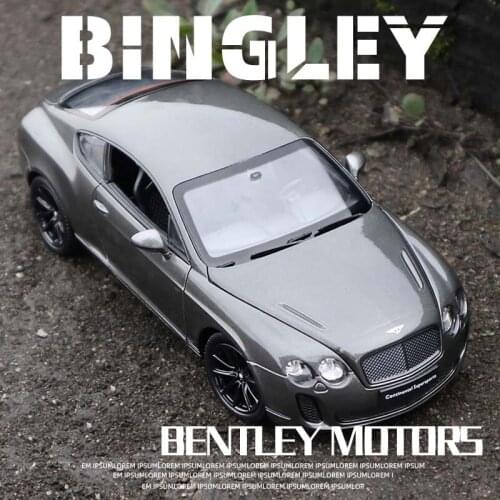 Welly 1:24 Bentley Continental GT toy car model simulation alloy car model gifts Collection of decorative arts and crafts