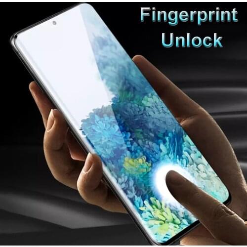 Screen Protectors Fingerprint Unlock Tempered Glass for Samsung Galaxy S21 S20 FE Note 20 Ultra S10 S9 S8 Note 10 Plus S7 Edge