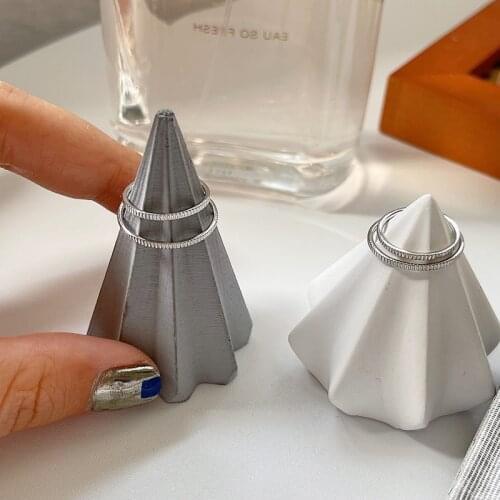 925 Sterling Silver Personality Ring Design Gift For Women Luxury Engagement Adjustable Resizable Rings AccessoriesJewelry