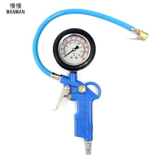 1pcs 0-220psi 0-16bar Hydraulic Tyre Pressure Gauge Tyre Tire Air Pressure Inflator Gauge Meter Tester Manometer
