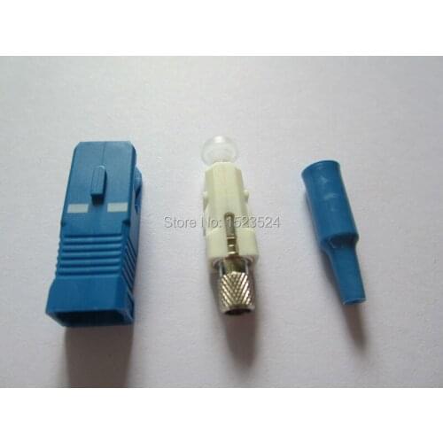 100pcs/lot 0.9mm SC/UPC Polish 9/125 Single-mode Simplex Fiber Optic Connector with Zirconia Ferrule