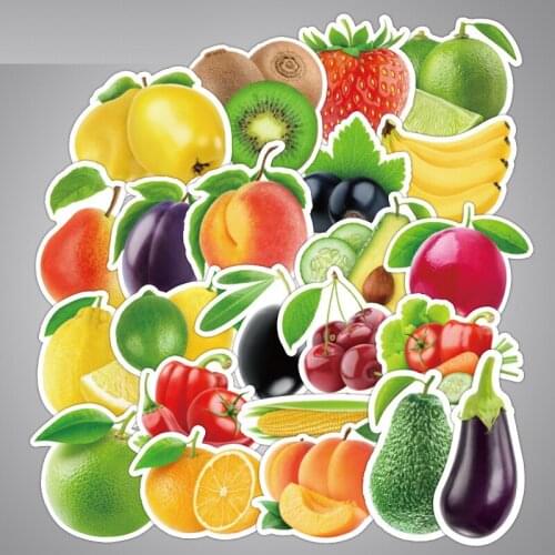 100 Pcs/pack Waterproof Cartoon Fruit Graffiti Stickers For Car Laptop Bicycle Trunk Luggage Case Cute DIY Sticker