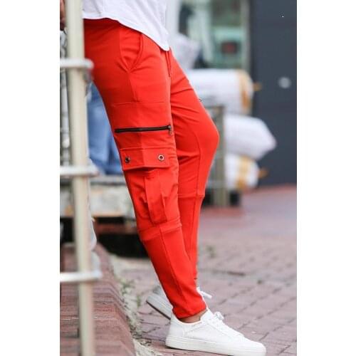 2021 Mens Zipper Pockets Tracksuit trousers winter ilkbah casual cotton polyester tracksuit set bottom pocket with zipper