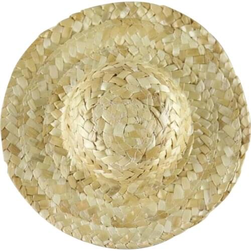 3PCS/Set Play Dressing Gift Jewelry DIY Craft Mini Doll Straw Hat Hand Knitting Accessories Decoration Kids Toy Pretend Ornament