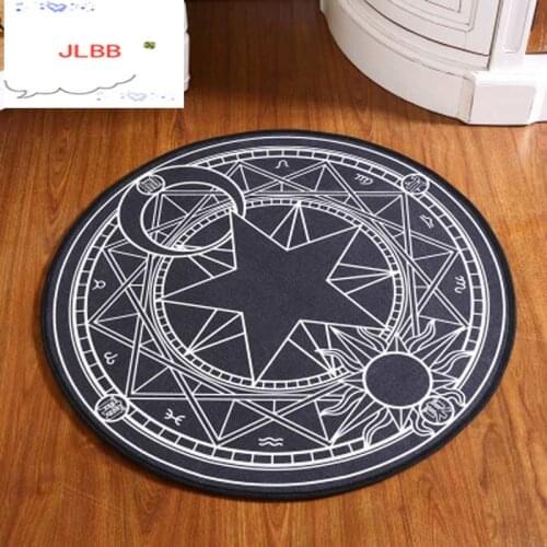 Anime Cardcaptor Sakura Kinomoto Round Carpet in the living room Decor Fluffy Rugs Anti-Skid Shaggy Bedroom Carpets Floor Mats