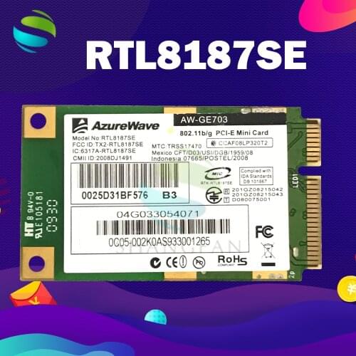AzureWave RTL8187SE AW-GE703 54Mbps Mini PCI-e Wireless WLAN Wifi Card