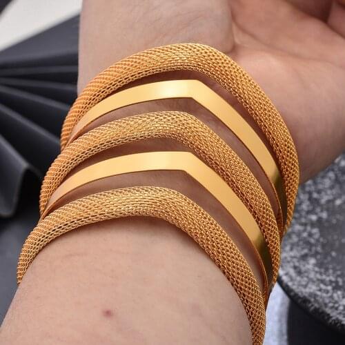 Bangles Arabic Dubai Bangles For Women Summer Cooper Bangles Ethiopian African Cuff Bracelets Bangles Bridal Gift