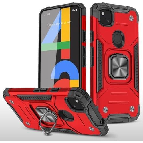 PIXEL5 Luxury Case For Google Pixel 4A 5G Shockproof Bumper Cover Pixel4A Pixel 5 Magnetic Ring Etui for Pixel 4A Case