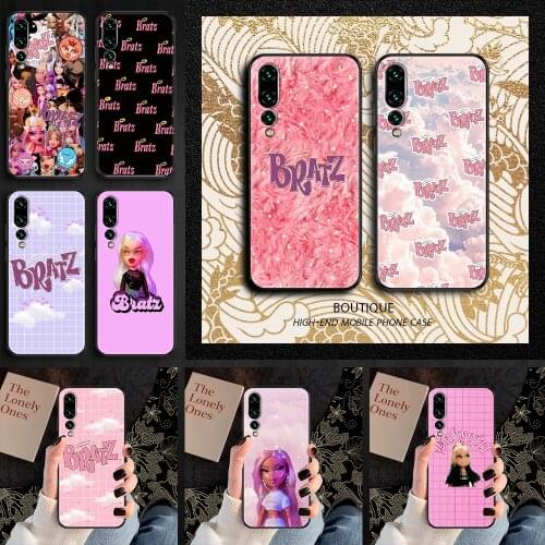 Doll Bratz Phone case For Huawei P Mate P10 P20 P30 P40 10 20 Smart Z Pro Lite 2019 black pretty cover tpu shell 3D bumper