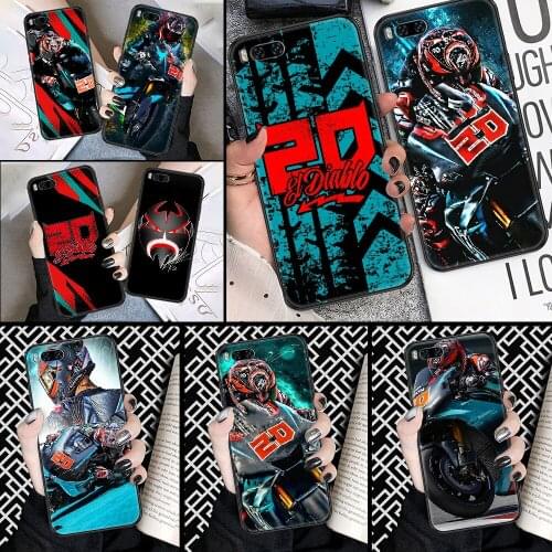 Moto NO.20 Fabio Quartararo Phone case For Xiaomi Mi Max Note 3 A2 A3 8 9 9T 10 Lite Pro Ultra black art bumper luxury