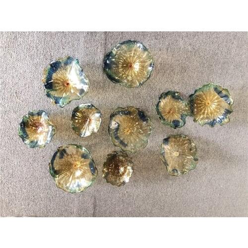 Designer Murano Glass Art Flower Plate Wall Light For Bedroom indoor Corridor Stair Lamp