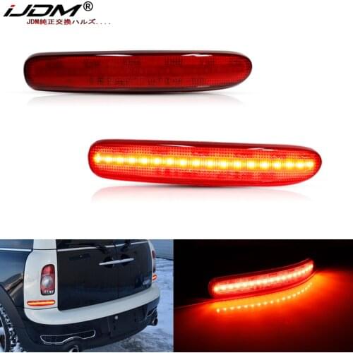 IJDM For BMW Mini Cooper Clubman R55 LED Bumper Reflector Lights Function as Tail,Brake & Rear Fog Lamps and Turn Signal Light
