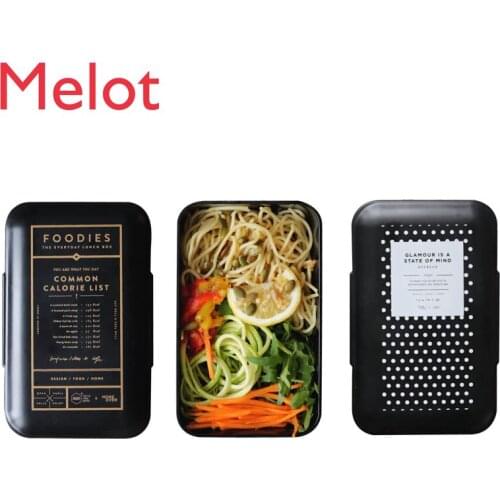 Chinese Bento Box Microwave Oven Can Be Used Simple Rectangle with Lid Compartment Heat-Resistant Fresh Lunch Box Free Shipping