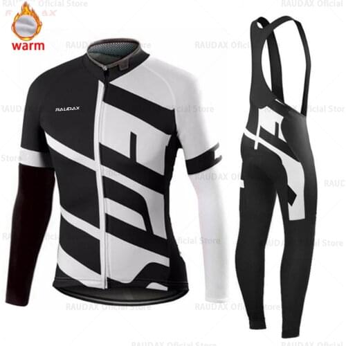 2021 out Team Winter Long Sleeve Cycling Jersey Set MTB Bike Clothing Uniform Mens Thermal Fleece Bicycle Maillot Ropa Ciclismo
