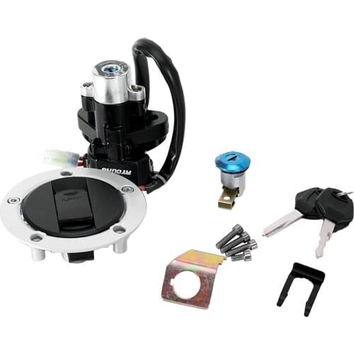 Motorcycle Ignition Switch Set With Seat Lock Fuel Gas Tank Cap Cover Latches Blank key For Suzuki GSXR600 GSXR750 2004-2005
