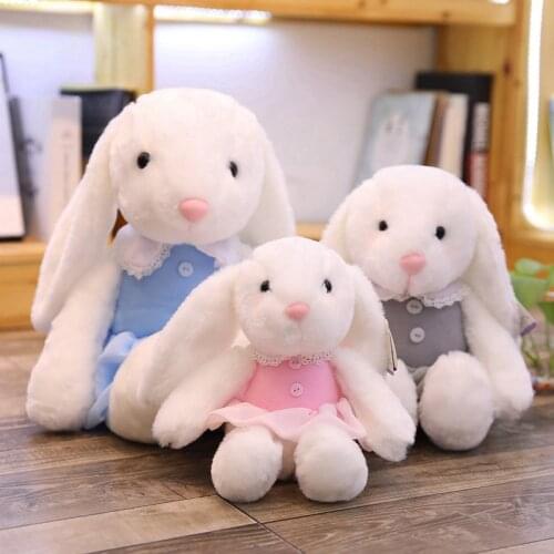 Cute Rabbit Plush Toys Stuffed &Plush Animal Kid Sleeping Mate Bunny Doll Baby Accompany Sleep Toy Gifts for Kids Girl Birthday