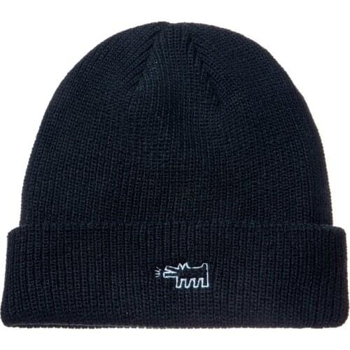 Cartoon Dog Beanies Warm Winter Hats For Women Men Cap Ladies Acrylic Skullies Knitted Beenie Hat Brimless Watch Docker Skullcap