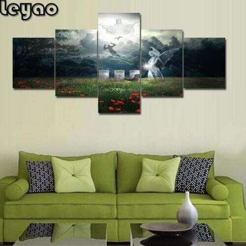 Angel Painting jesus Christ Multi-Picture Full Drill Religion Mosaic Round Diamond Painting Diamond Embroidery Cross Stitch Kit