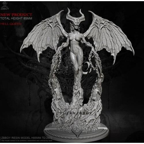 85mm Resin model kits queen figure self-assmebled TD-2379