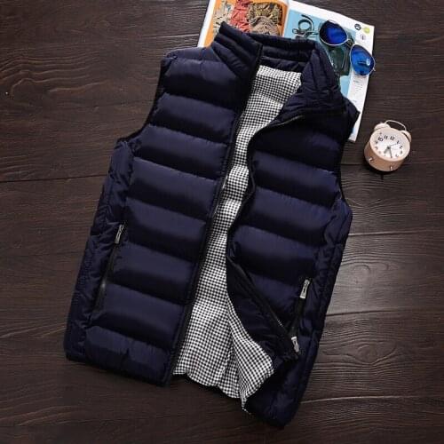 2018 New Shelves Mens Sleeveless Cotton Vest Cotton Jacket Waistcoat / Large Size Fashion Mens Casual Collar Vest Jacket M-5XL