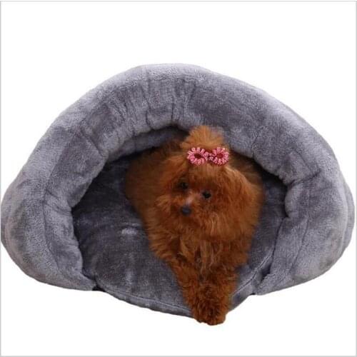 New Pet Burger Bed for Cats Dogs Soft Nest Kennel Bed Cave House Sleeping Bag Autumn And Winter Warm Cat Sleeping Bag 2 Size