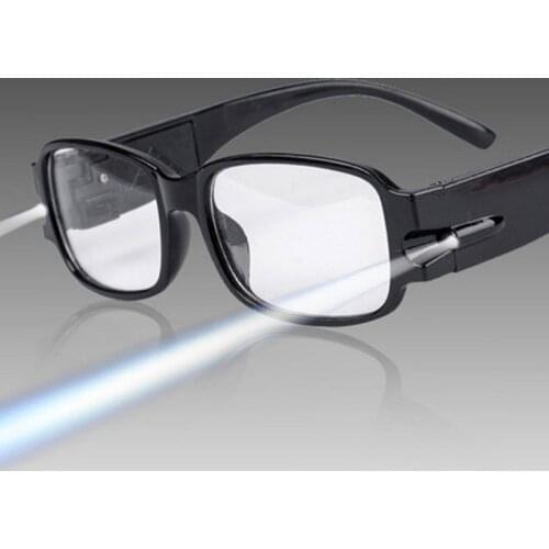 LED Light Reading Glasses Clear +1.00 +1.50 +2.00 +2.50 +3.00 +3.50 +4.00 Diopter Night Presbyopic Glasses