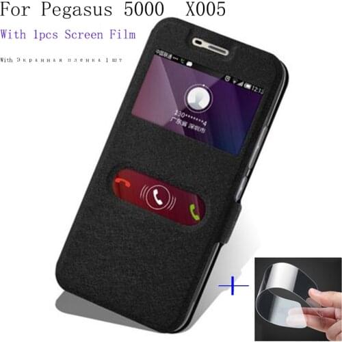 5.5inch Luxury smart View Window Shell For ASUS Pegasus 5000 Case Cover flip PU Leather phone cases For ASUS_X005 back cover