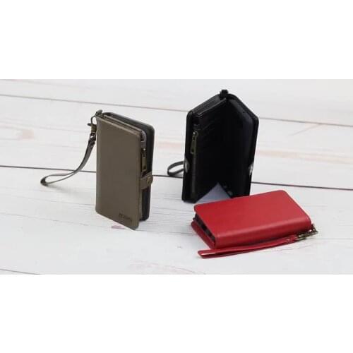 Detachable Defender PU Leather Wallet Cell Phone Case For iPhone 11 Pro Max