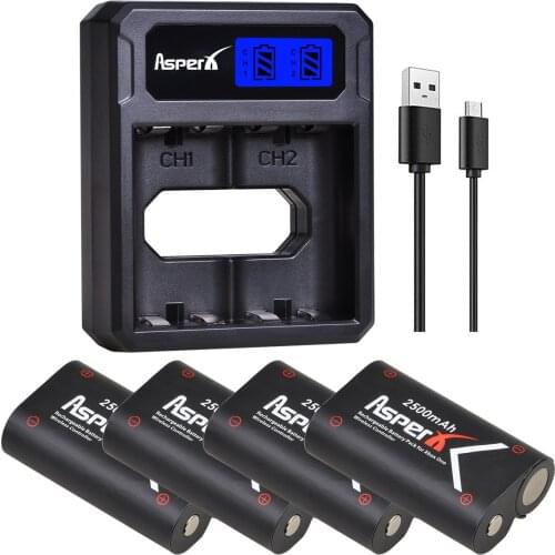 Xbox One Replacement Battery&LCD Dual USB Charger for Xbox One / Xbox One S/Xbox One X/Xbox Series X/S Gamepads