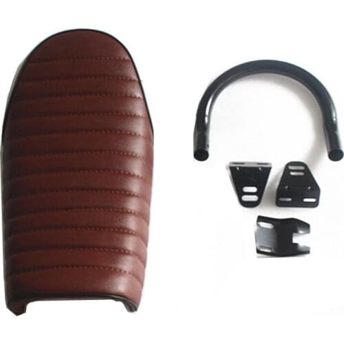 Upswept Seat Cafe Racer Vintage Saddle w/Frame Hoop Seat Loop 230mm Motorcycle For Honda Yamaha Suzuki Kawasaki Chopper