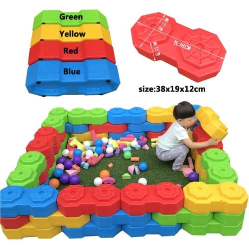 YLWCNN Big Plastic Building Block Happy Octagonal Huge Block Toys Ball Pool Block