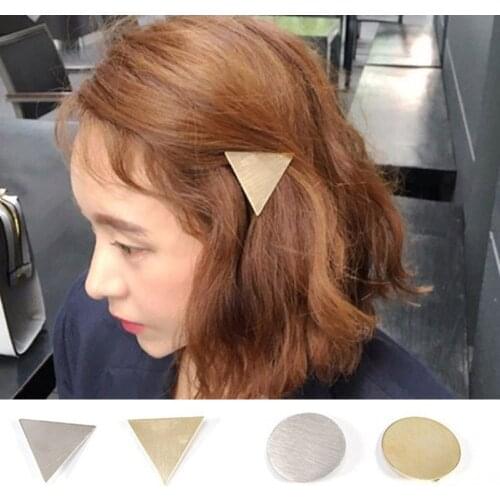 Fashion Women Girls Geometric Metal Snap Hair Clips Hairpins Modern Stylish Hairgrips Barrettes Hair Accessories Tool