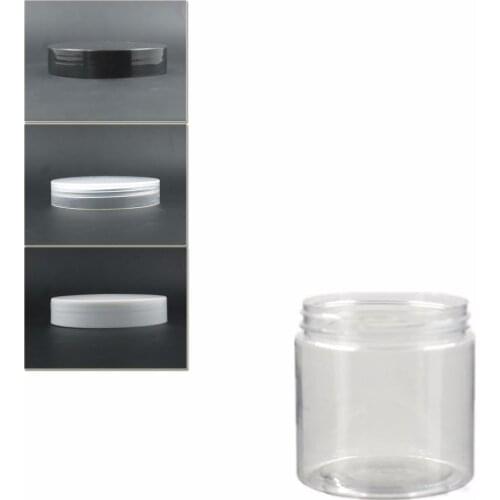 10pcs/Lot 200ml Clear Round Pet Jar With White/Transparent Plastic Cap W/Pe Liner ,Jar,Cosmetic Jar,Plastic Container,Bottle