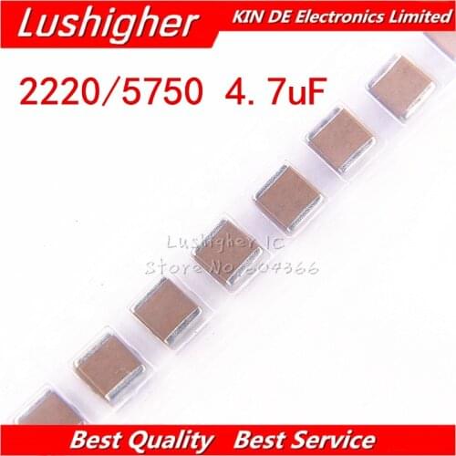 5pcs 2220 5750 4.7uF 475K 1000V 1KV X7R 10% SMD MLCC Ceramic Capacitor