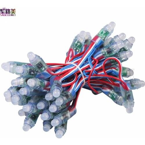 50pcs/lot DC5V 1903/WS2811/P9813/LPD6803/WS2801IC optionally led string led pixel module 12mm RGB Digital Full Color Waterproof