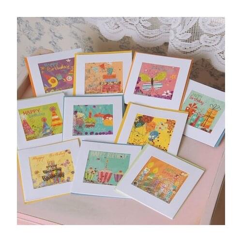 Cute small birthday cards,kids small happy birthday greeting cards with envelopes