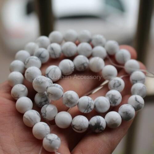 Natural White Stone beads 4mm 6mm 8mm 1strand about 38cm for jewelry making