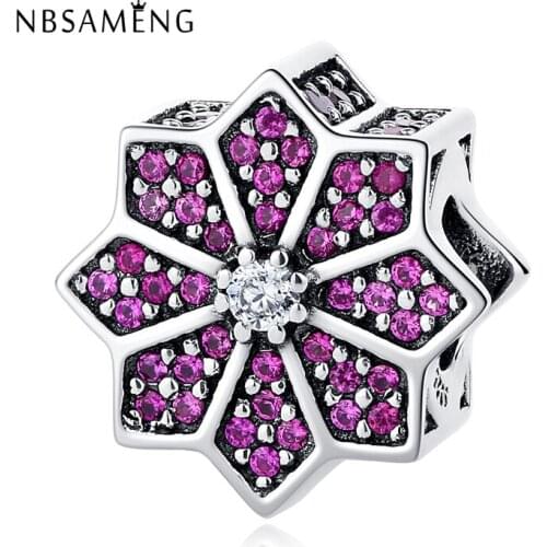 Authentic S925 Sterling Silver Cute Full Crystal Leaf Charm Clear CZ Crystal Beads Fit Bracelets & Bangles DIY Jewelry